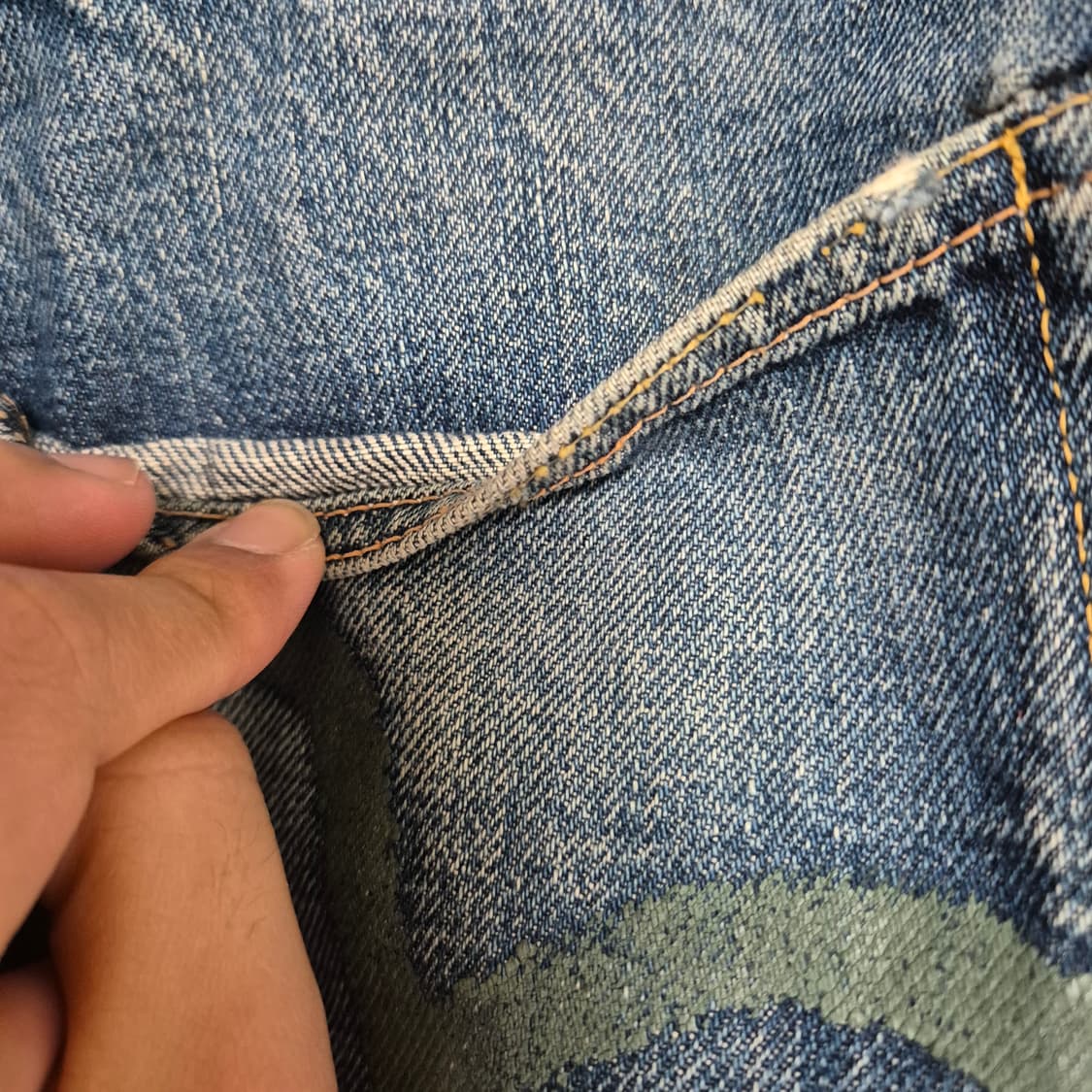 90's evisu 에비수 하드 워싱 데님팬츠 상품이미지9