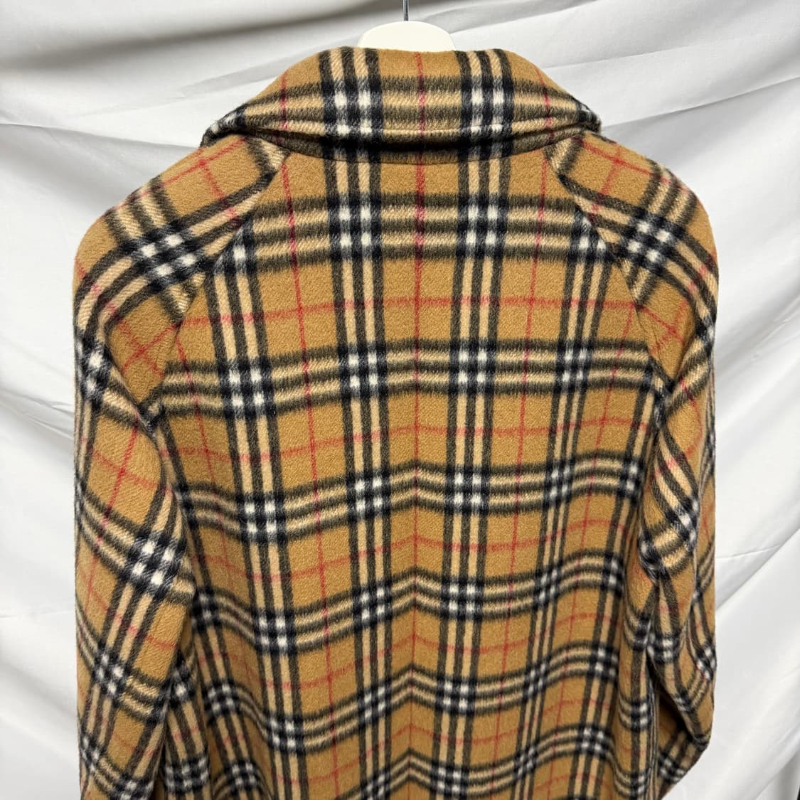 [S+급/52] 버버리 캠든 알파카 체크 코트 상품이미지5