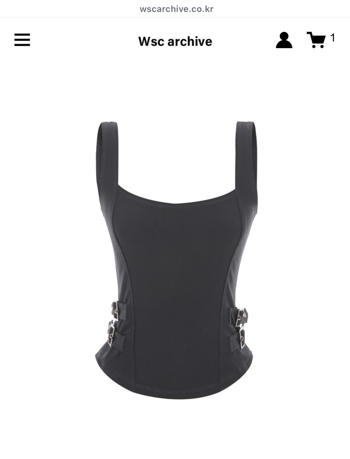 Wsc archive Orchid buckle vest Charcoal 상품이미지1