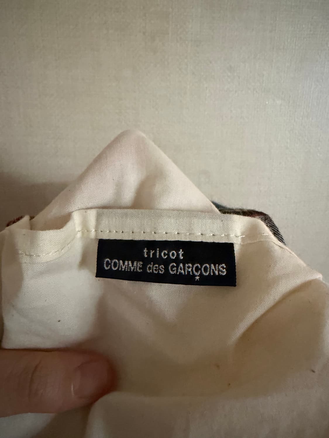 꼼데가르송 트리콧 체크 토트백 상품이미지2