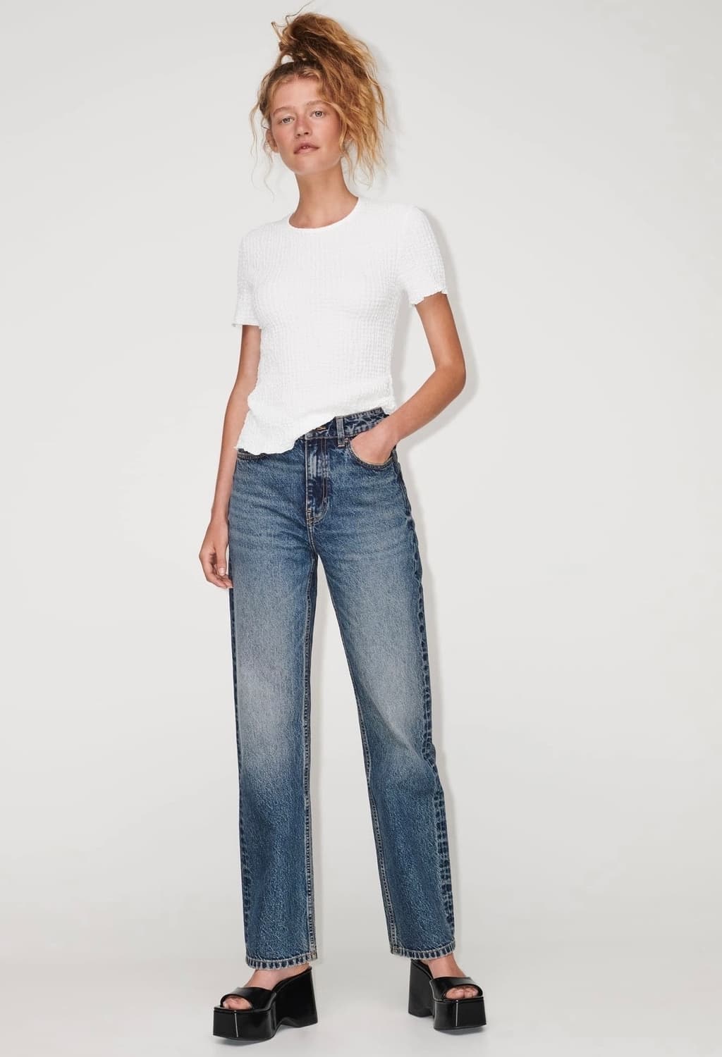 ZARA 자라 링클 티셔츠, 자라 반팔 티셔츠 상품이미지6