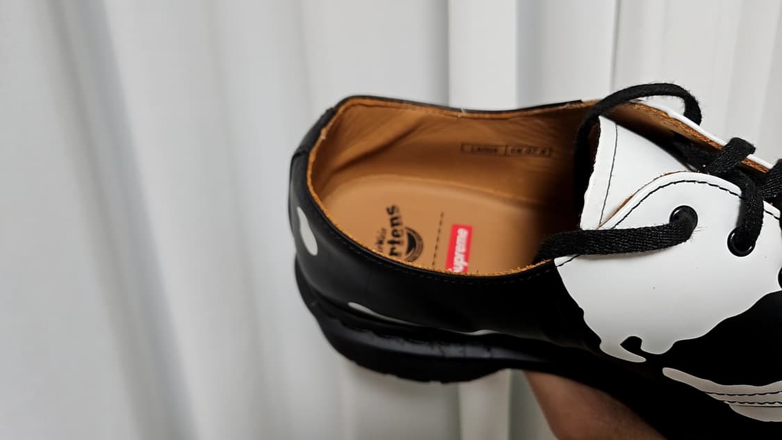 닥터마틴 x 슈프림 1461 3-Eye Shoe Black 280 상품이미지4
