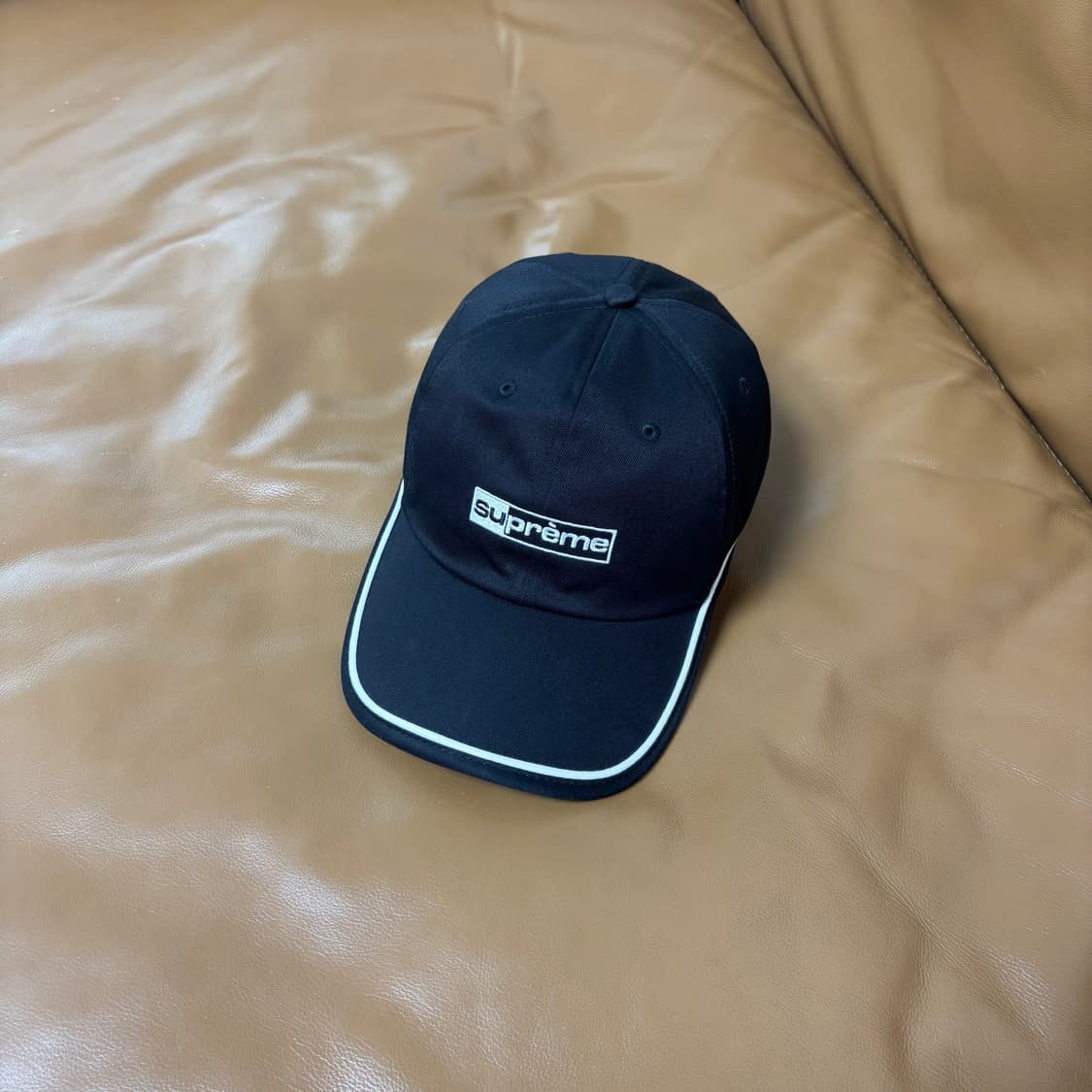 Supreme 슈프림 워시드 블랙 6패널 볼캡 모자 (Black) 상품이미지1