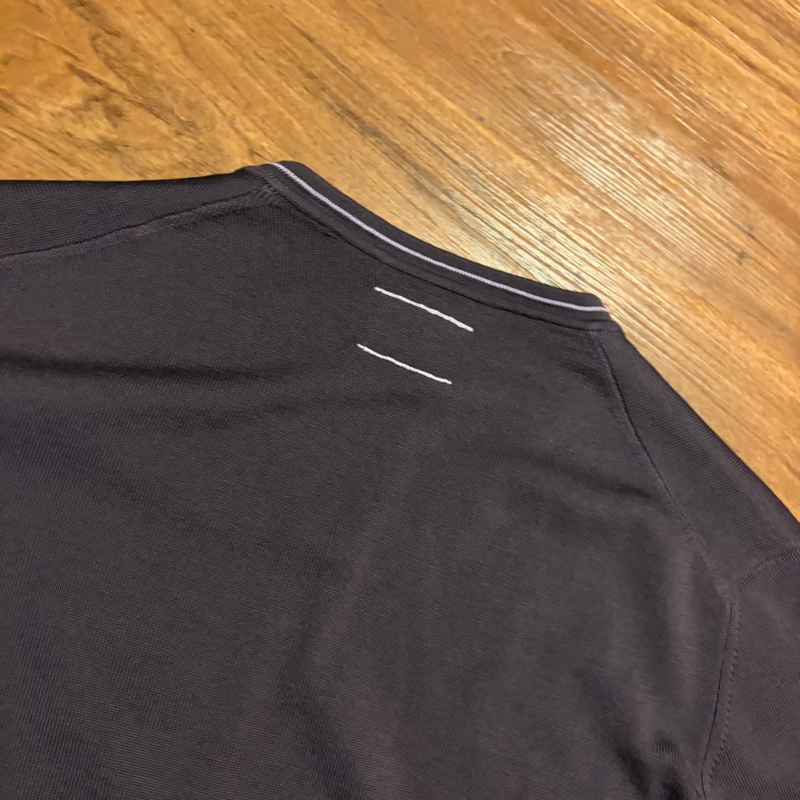 Armani collezioni purple wool vneck knit 상품이미지3