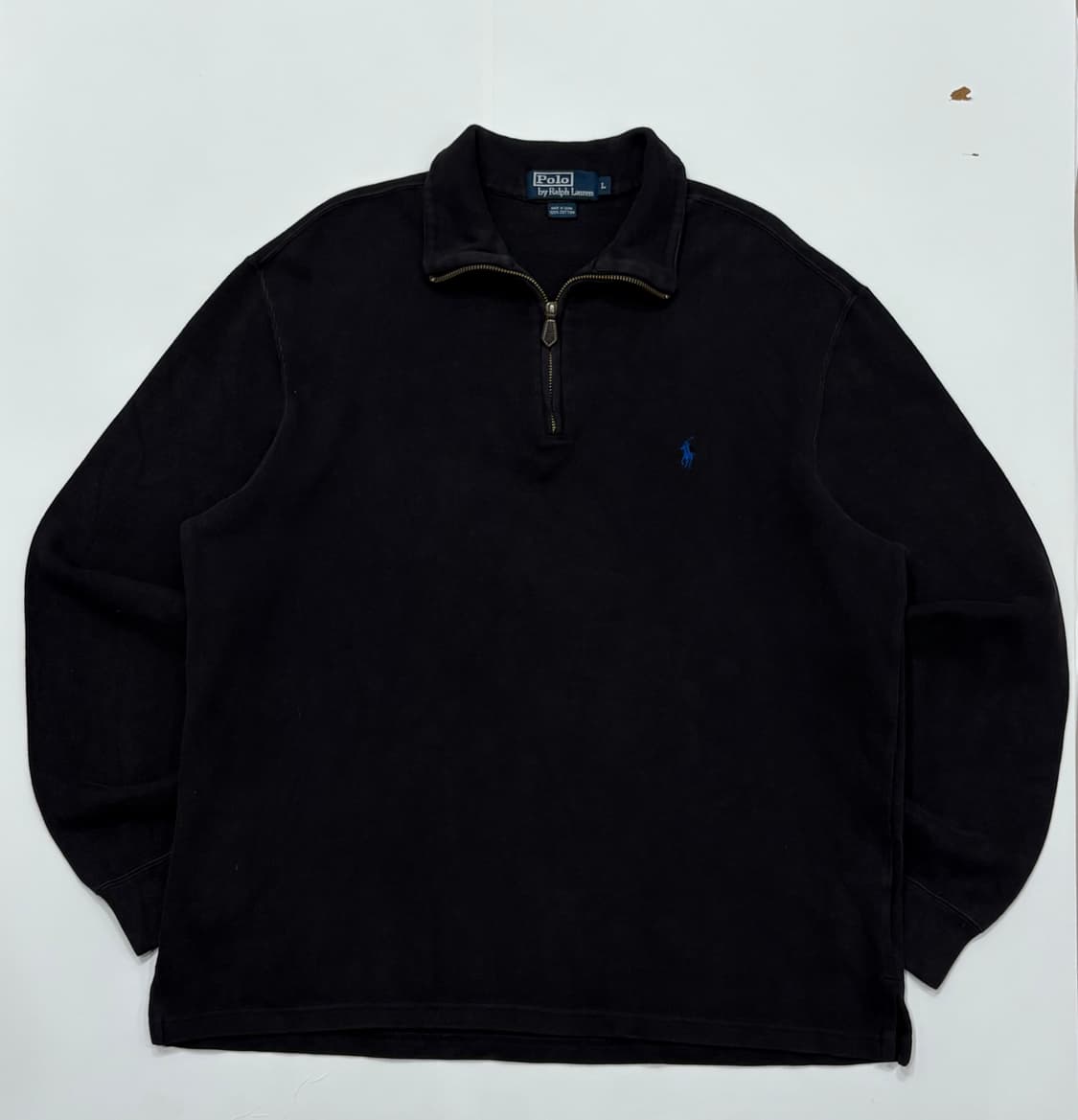 Polo 폴로랄프로렌 오버핏 블랙 하프 집업 상품이미지1