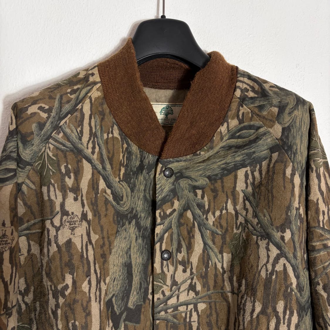 80s 미제 빈티지 모씨오크 카모 봄버 자켓(XL) 상품이미지4