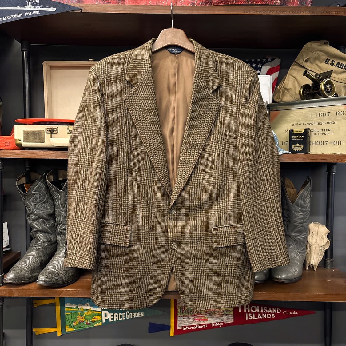 90s 폴로 랄프로렌 클렌체크 테일러링 울 블레이저 자켓 N1226 상품이미지1