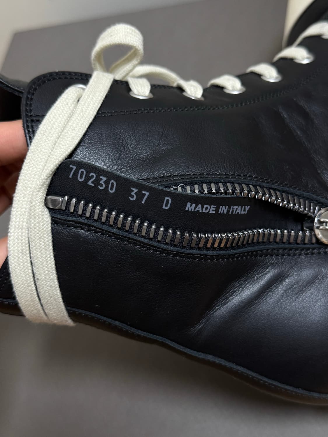 릭오웬스 라몬즈 하이탑 레더 스니커즈 37 상품이미지6