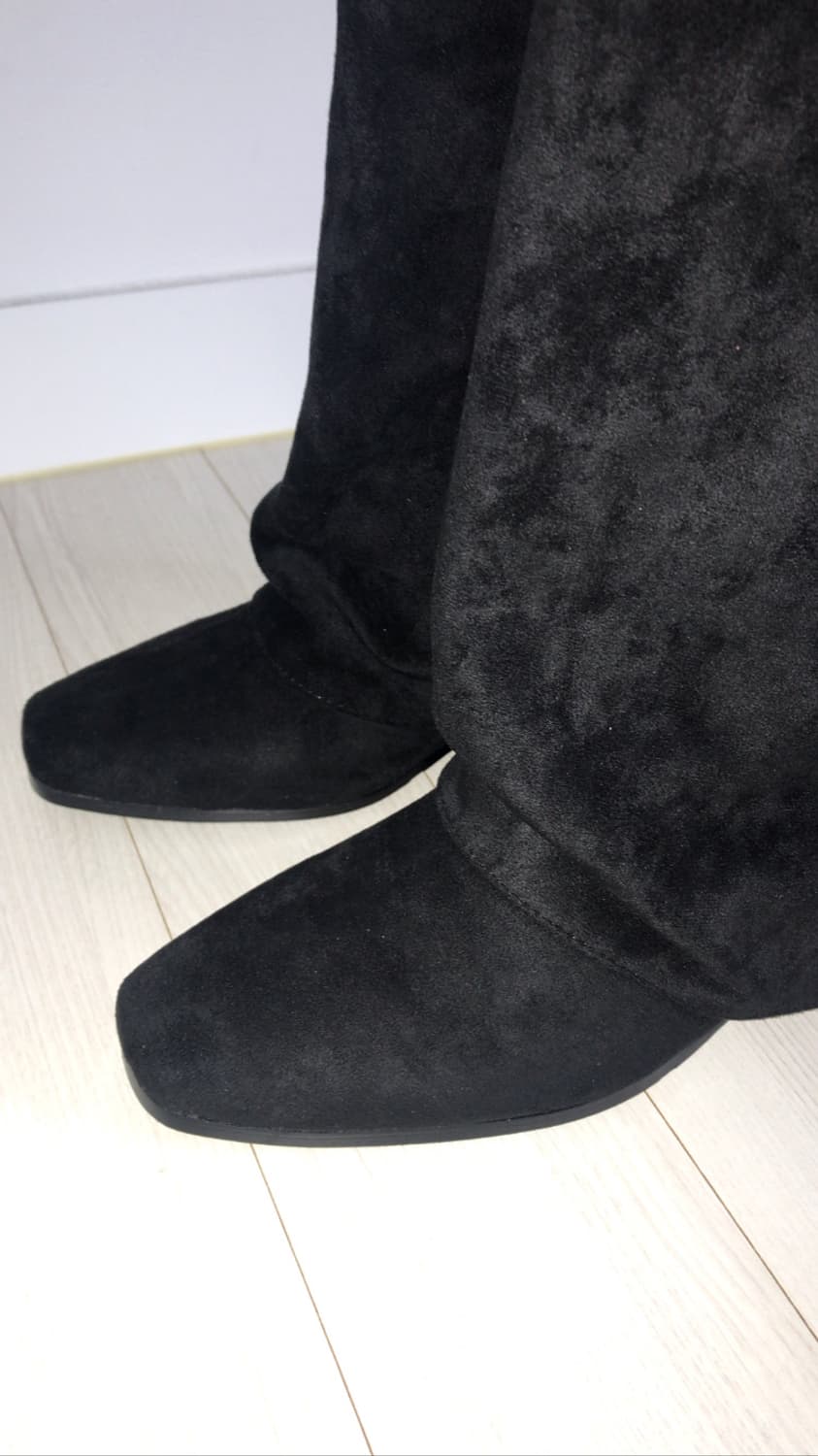 새상품) 블랙 스웨이드 매트 워머 부츠 상품이미지5