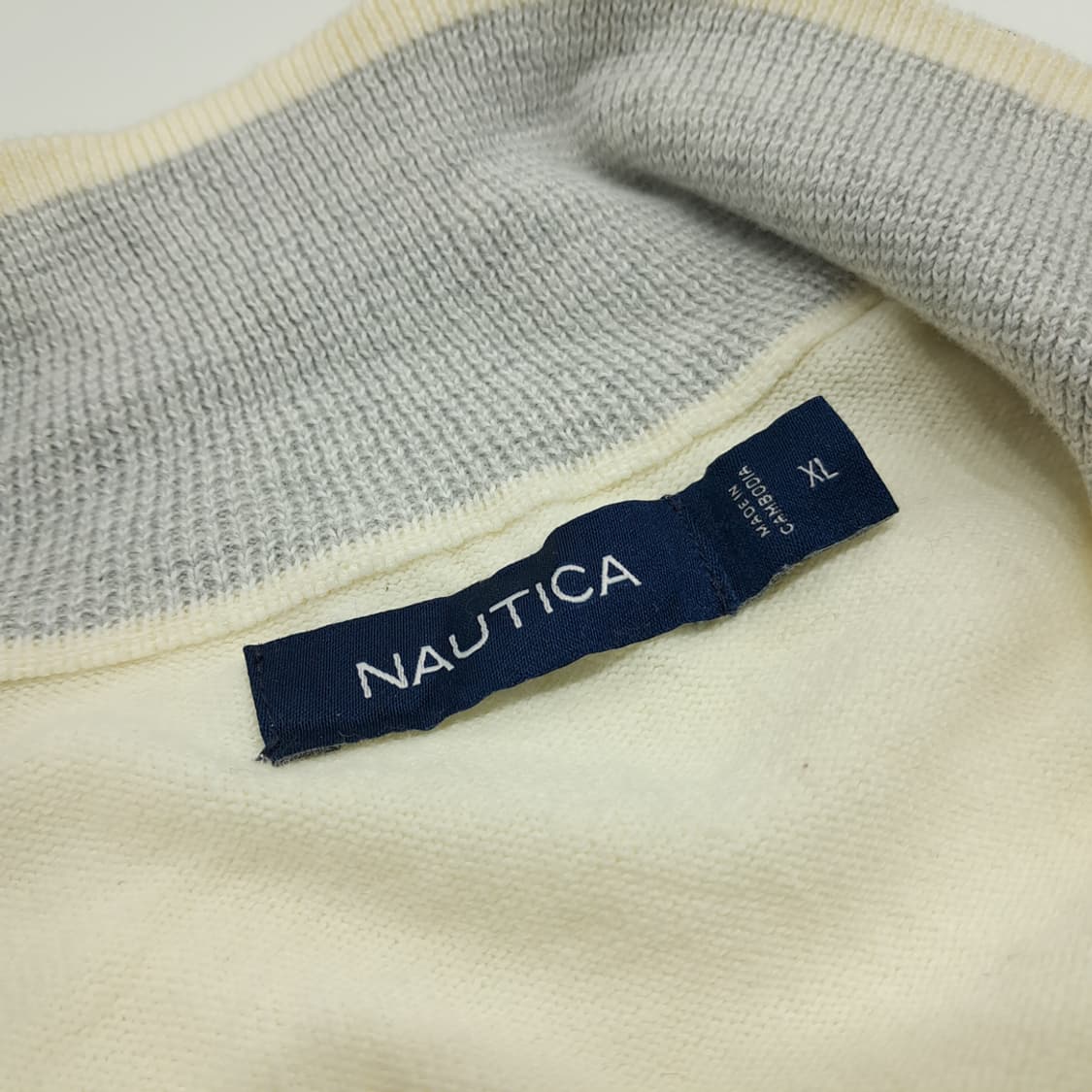 CN956 XL 노티카 아이보리 하프집업 긴팔 니트 스웨터 상품이미지4