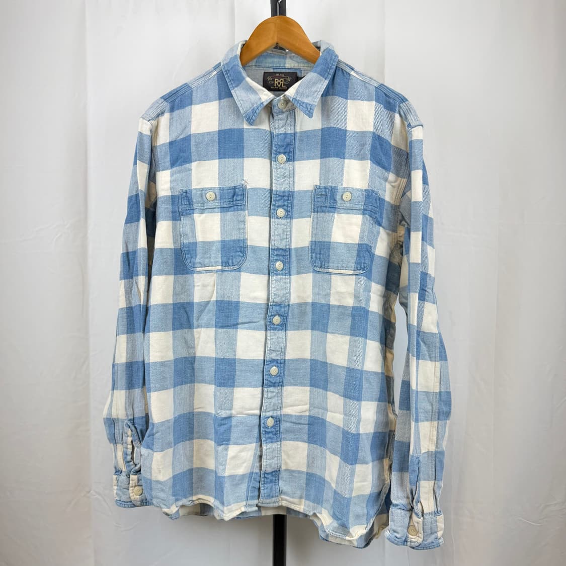 [RRL]더블알엘 플란넬 셔츠 XL 블루 웨스턴 셔츠 상품이미지1