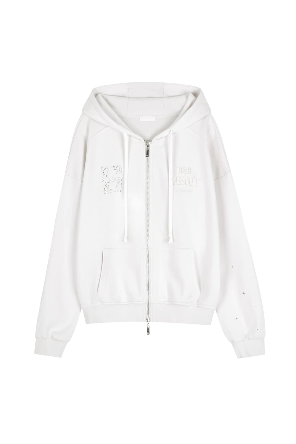 클리시어 
06 Crystal hooded zip-up, White 상품이미지1