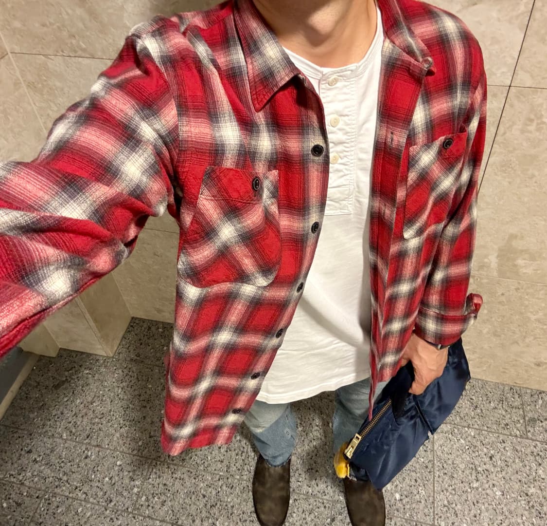 RRL 체크 플레이드 울셔츠 상품이미지6