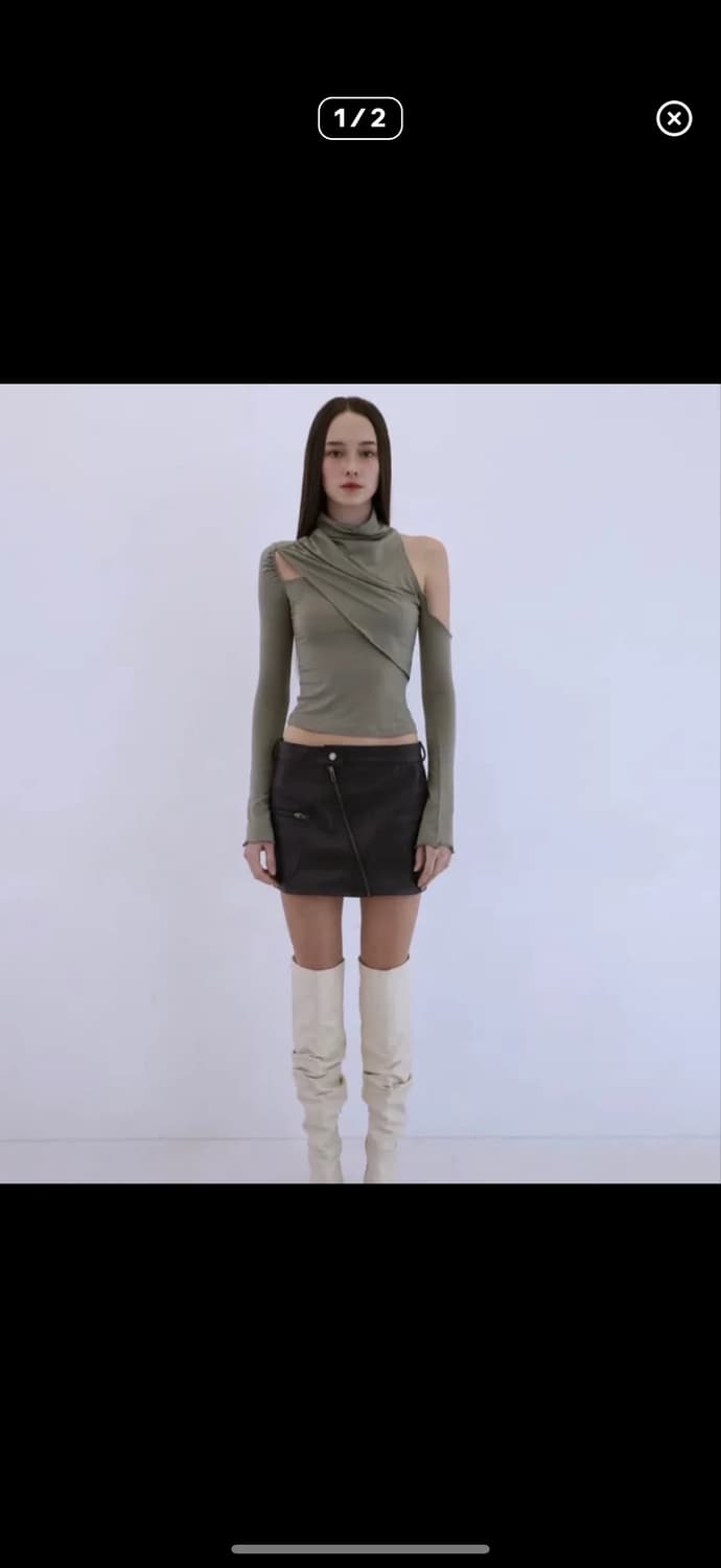 시오서울 카울넥 셔링 롱 슬리브 상품이미지1