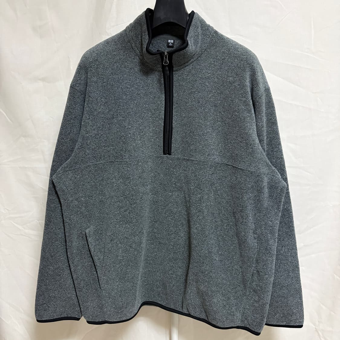 유니클로 반집업 아노락 플리스 / 그레이, XL 상품이미지1