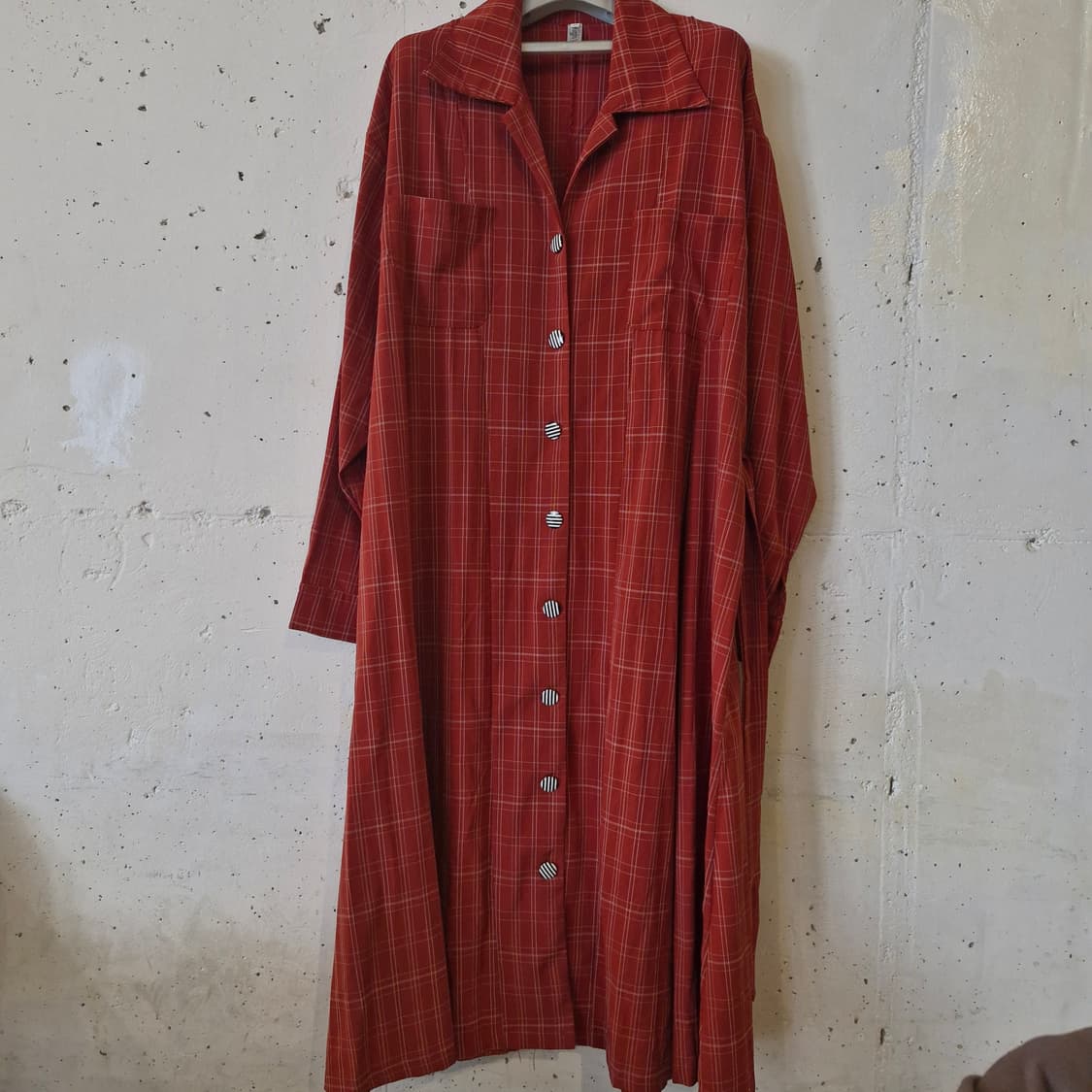 체크 롱 원피스 F 새상품 상품이미지3