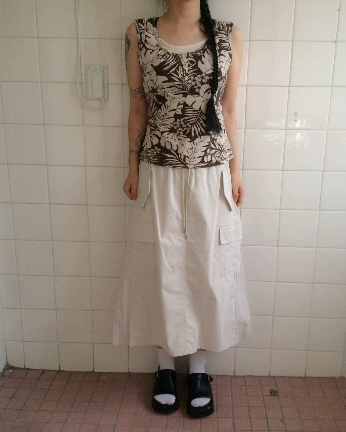 Tropical pattern sleeveless 상품이미지1