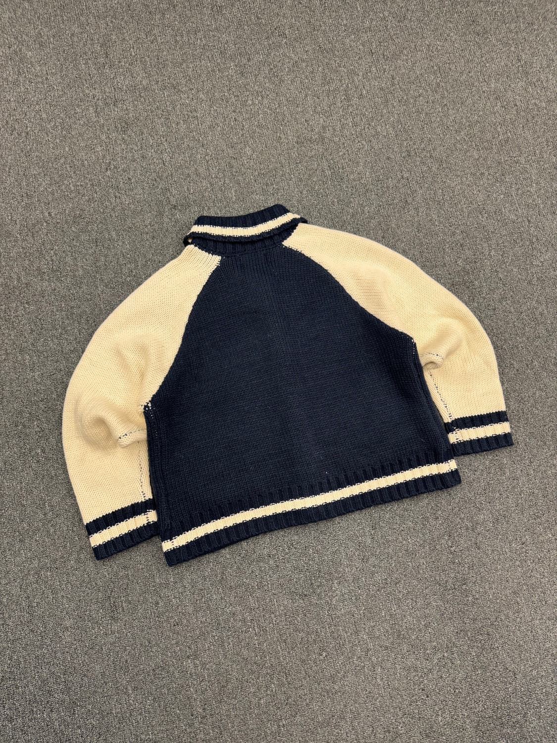 L)Time Files 빈티지 네이비 코위찬 스웨터 상품이미지3