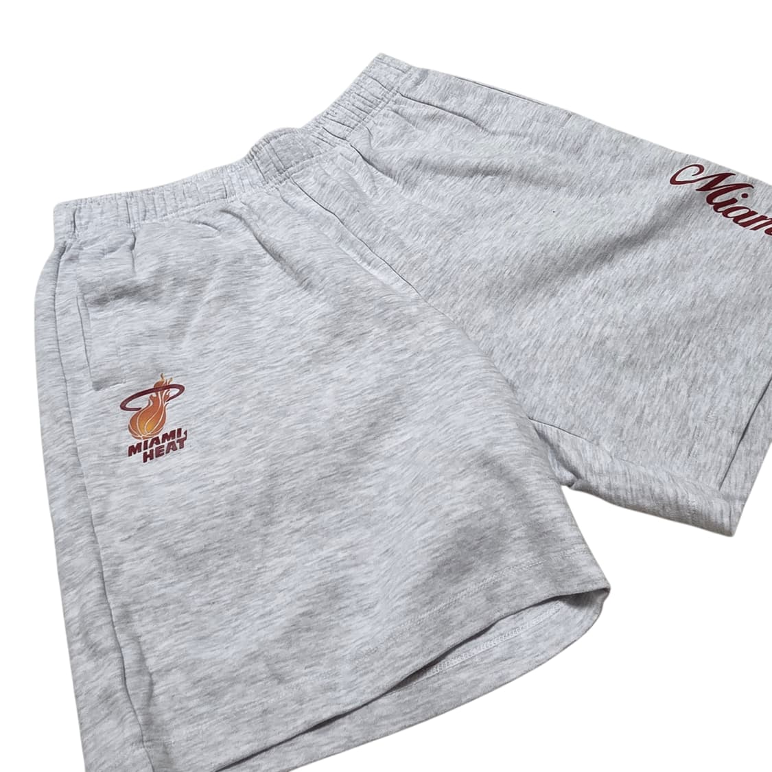 NBA MIA마이애미 히트 로고 멜란지 그레이 반바지 상품이미지5