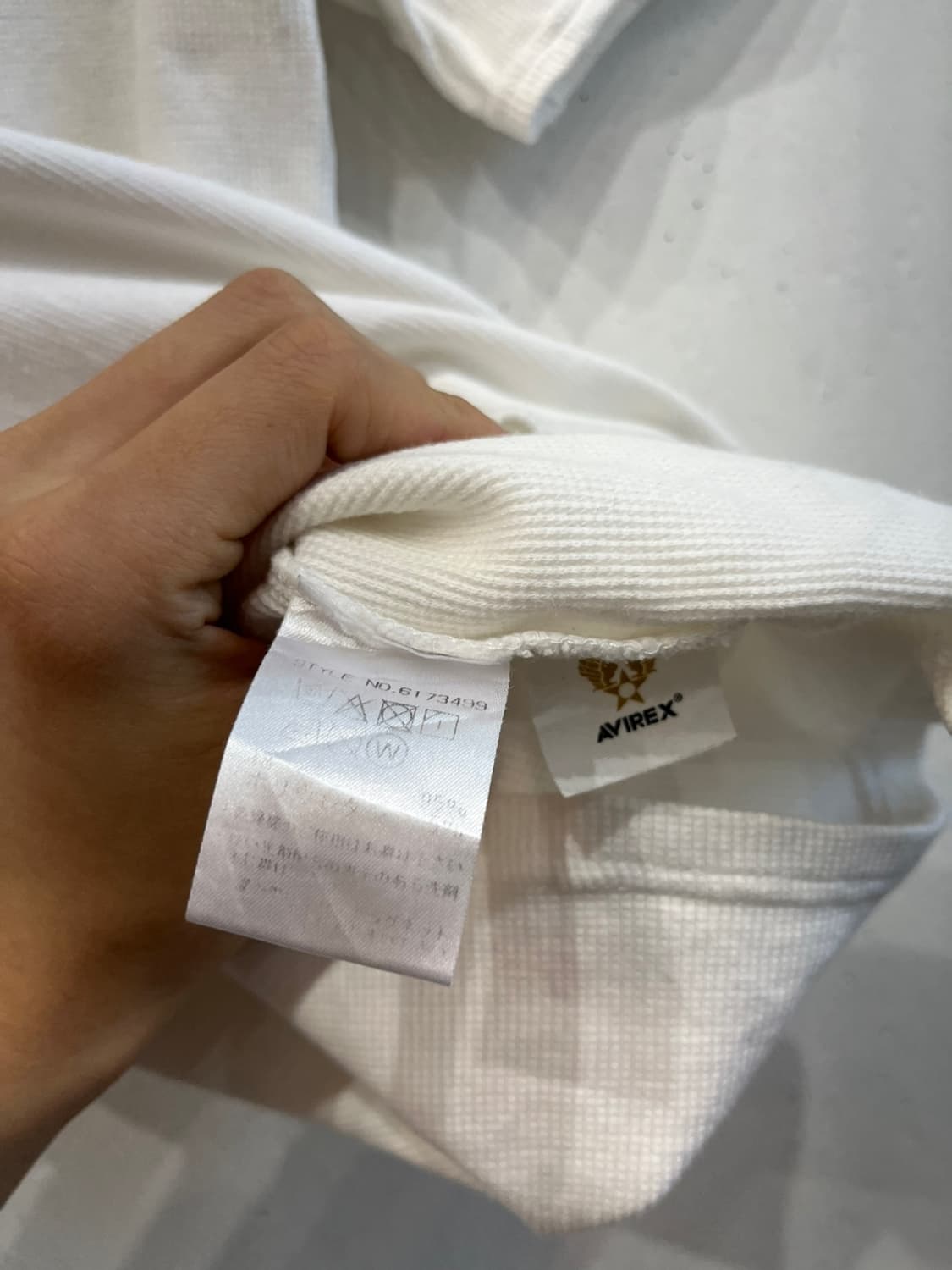 AVIREX 아비렉스 와플 밀리터리 반팔 S 상품이미지6