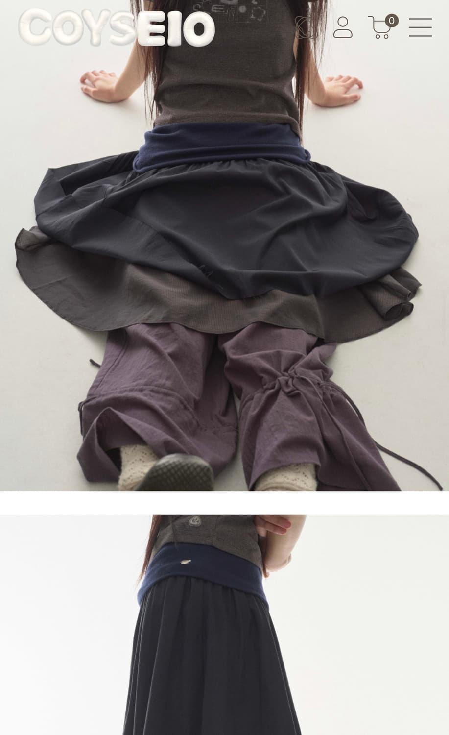 코이세이오 더블셔링 스커트 상품이미지2