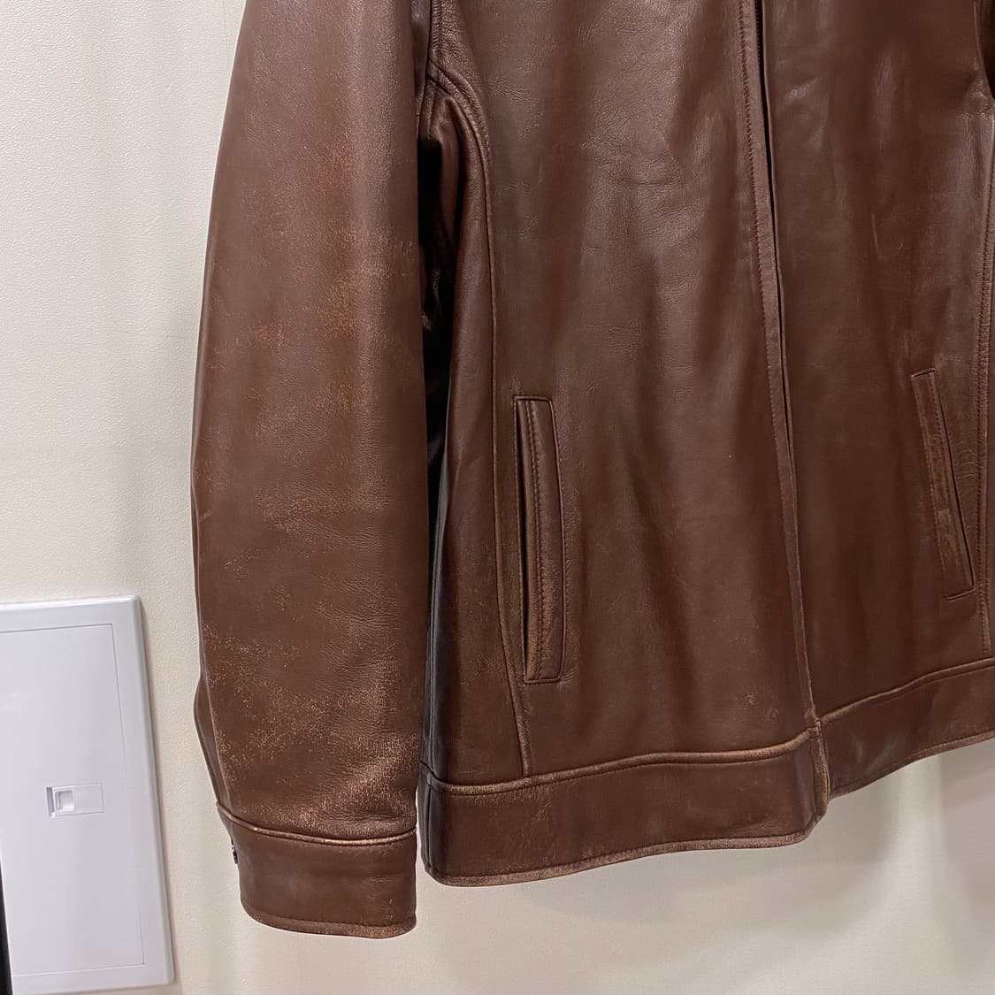 쉐비뇽 90s 양가죽 집업 자켓 상품이미지4