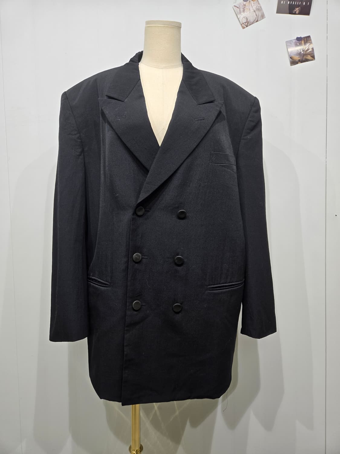 꼼데가르송 블랙 더블 브레스티드 자켓 상품이미지3