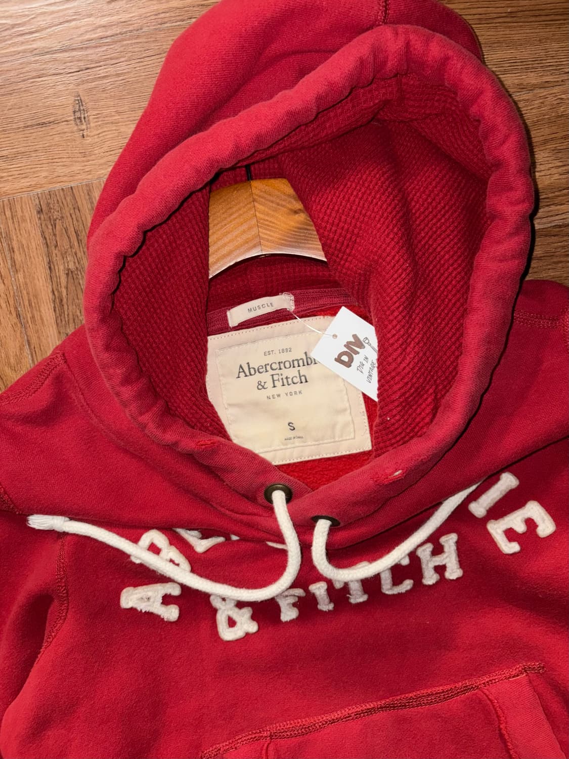 아베크롬비 레드 후드티 상품이미지7
