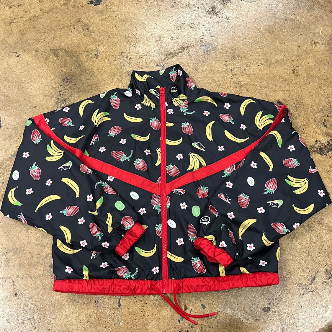 [ 정품/S,80 ] 나이키 스우시 프루츠 패턴 바람막이 자켓 b14 상품이미지3