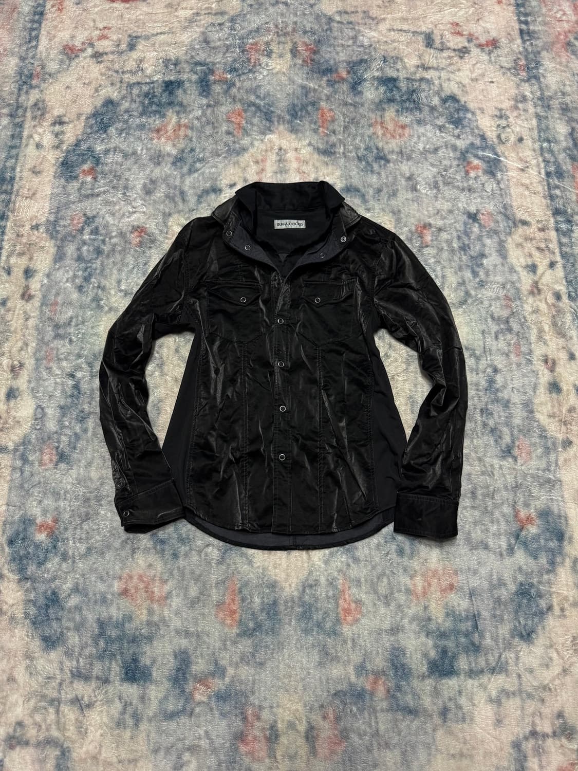 Buffalo bobs black satin layered shirts 상품이미지1