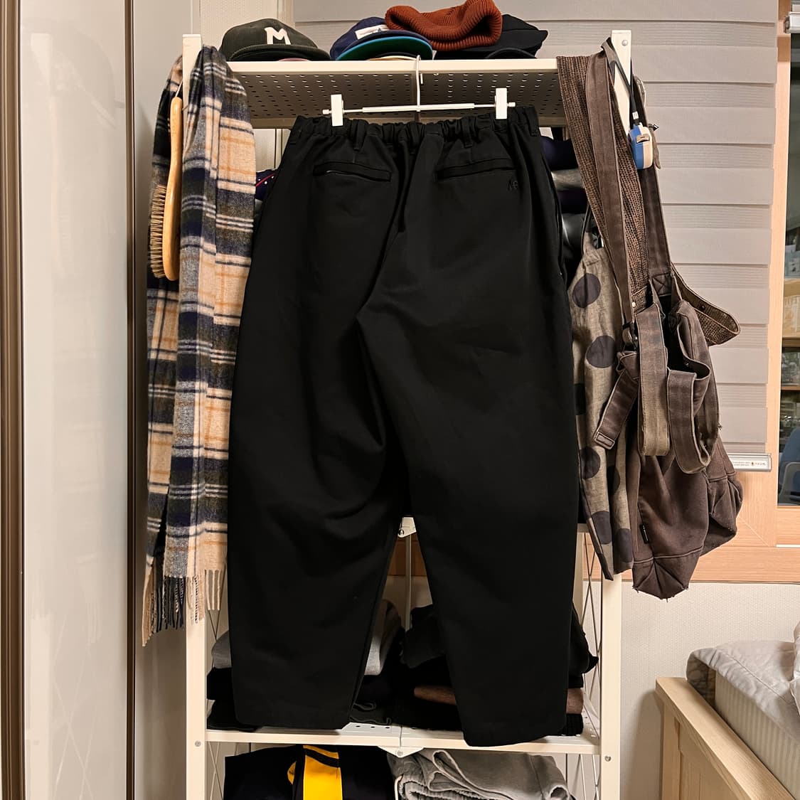 [F] 앵글런 오버핏 더블 포켓 팬츠 블랙 상품이미지2