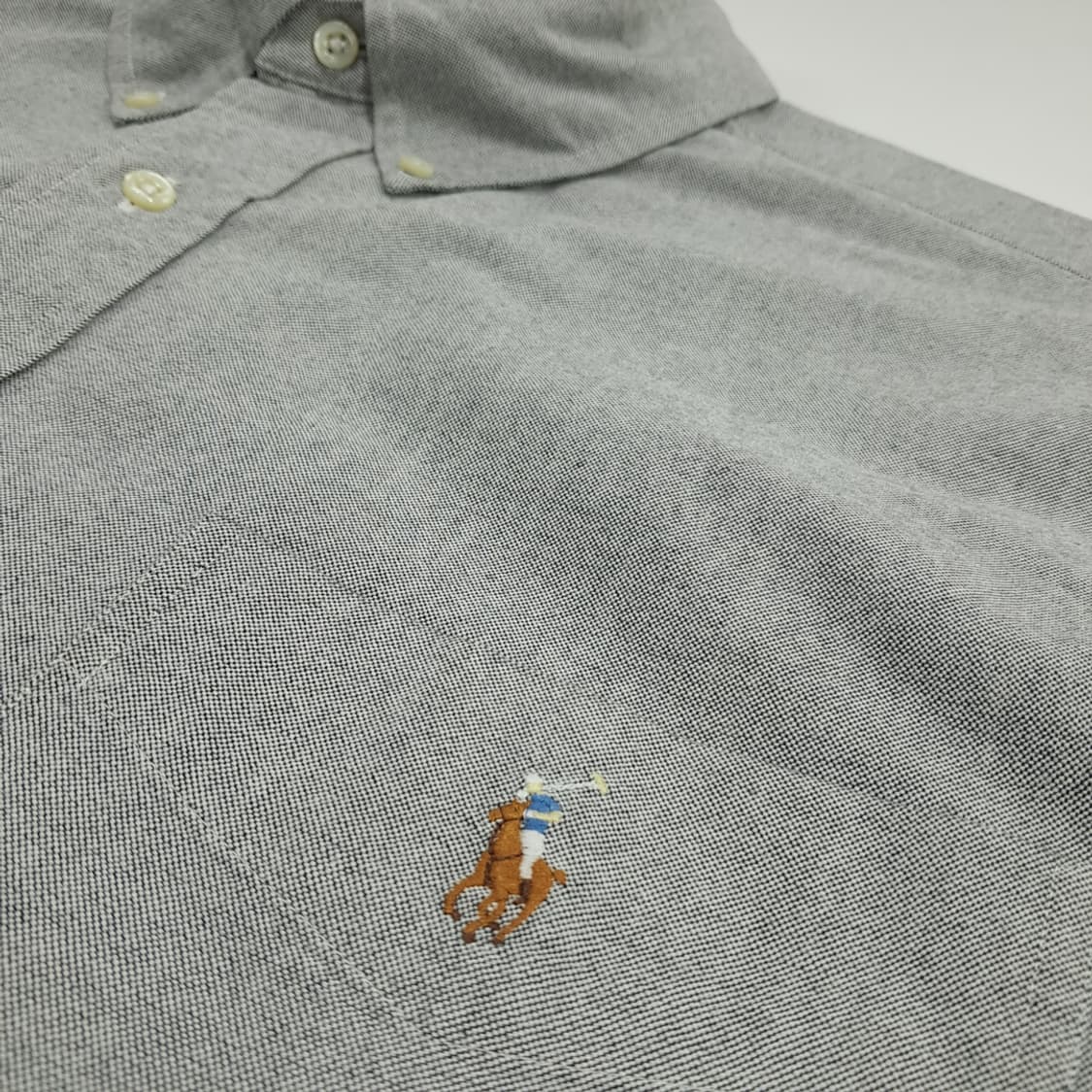 Co513 2XL 폴로 랄프로렌 샌드그레이 반팔 셔츠 남방 상품이미지4
