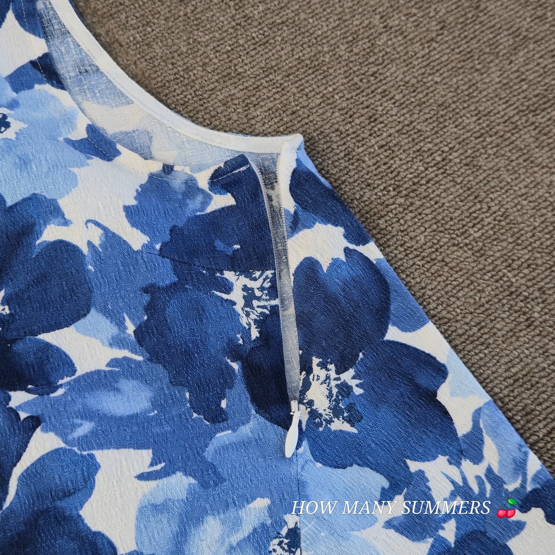 Adam et Rope 블루 패턴 슬리브리스 상품이미지7