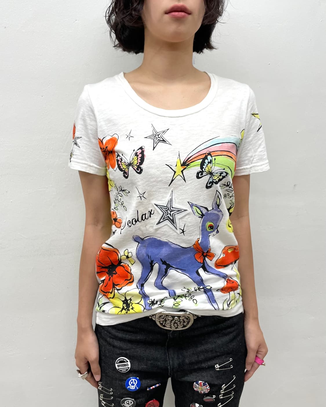 Deer Star Butterfly Natural T-shirt  상품이미지4