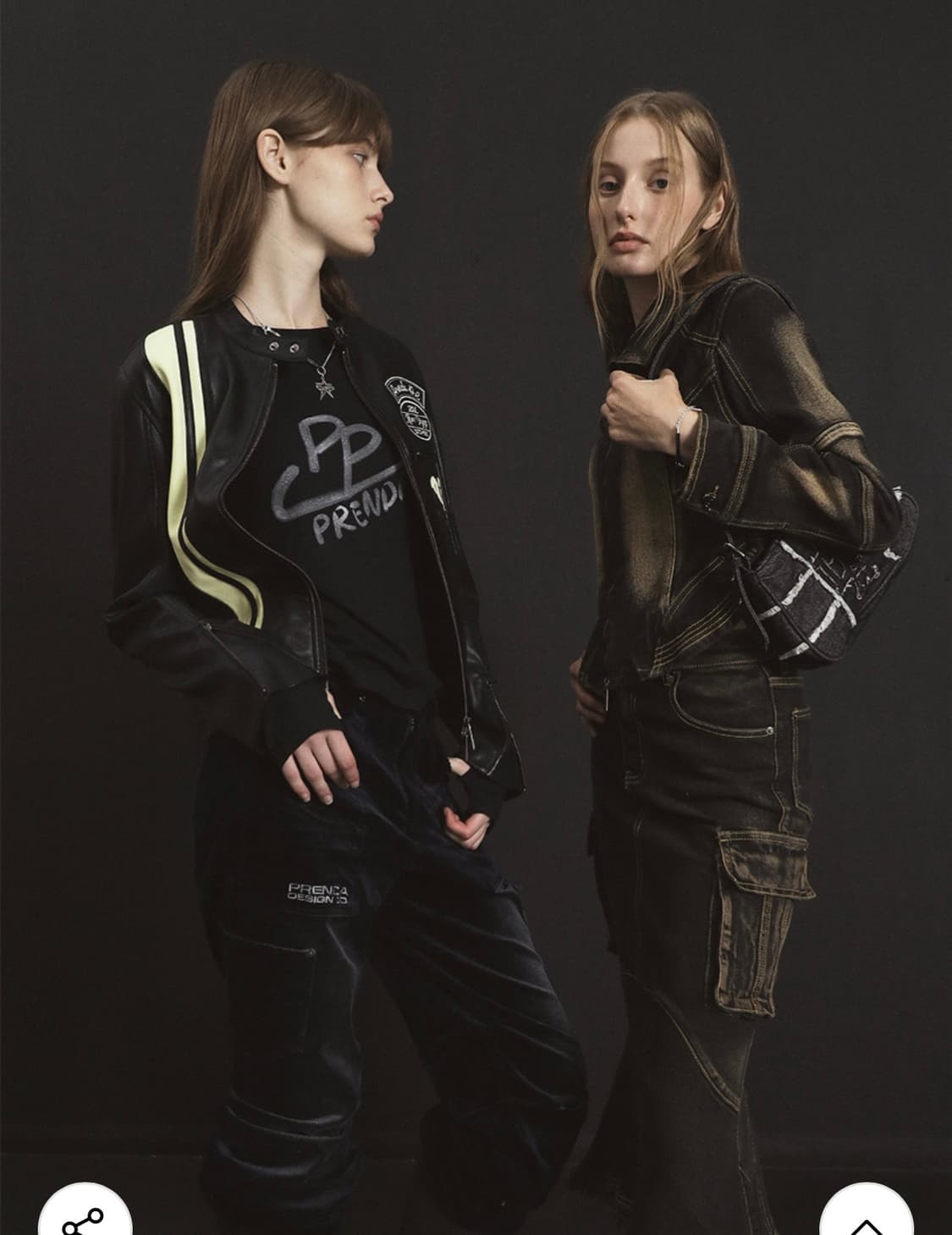 프렌다 VOYAGE FUAX LEATHER JACKET BLACK 상품이미지3