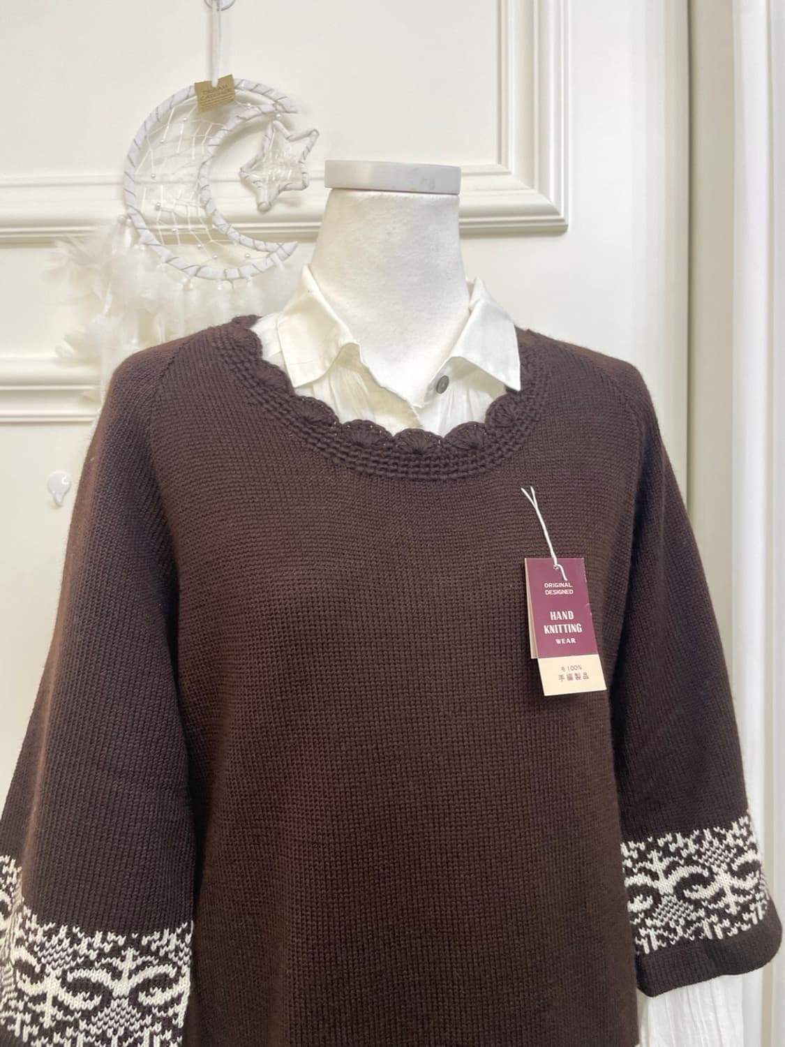 brown nordic point sweater&ivory simple 상품이미지7