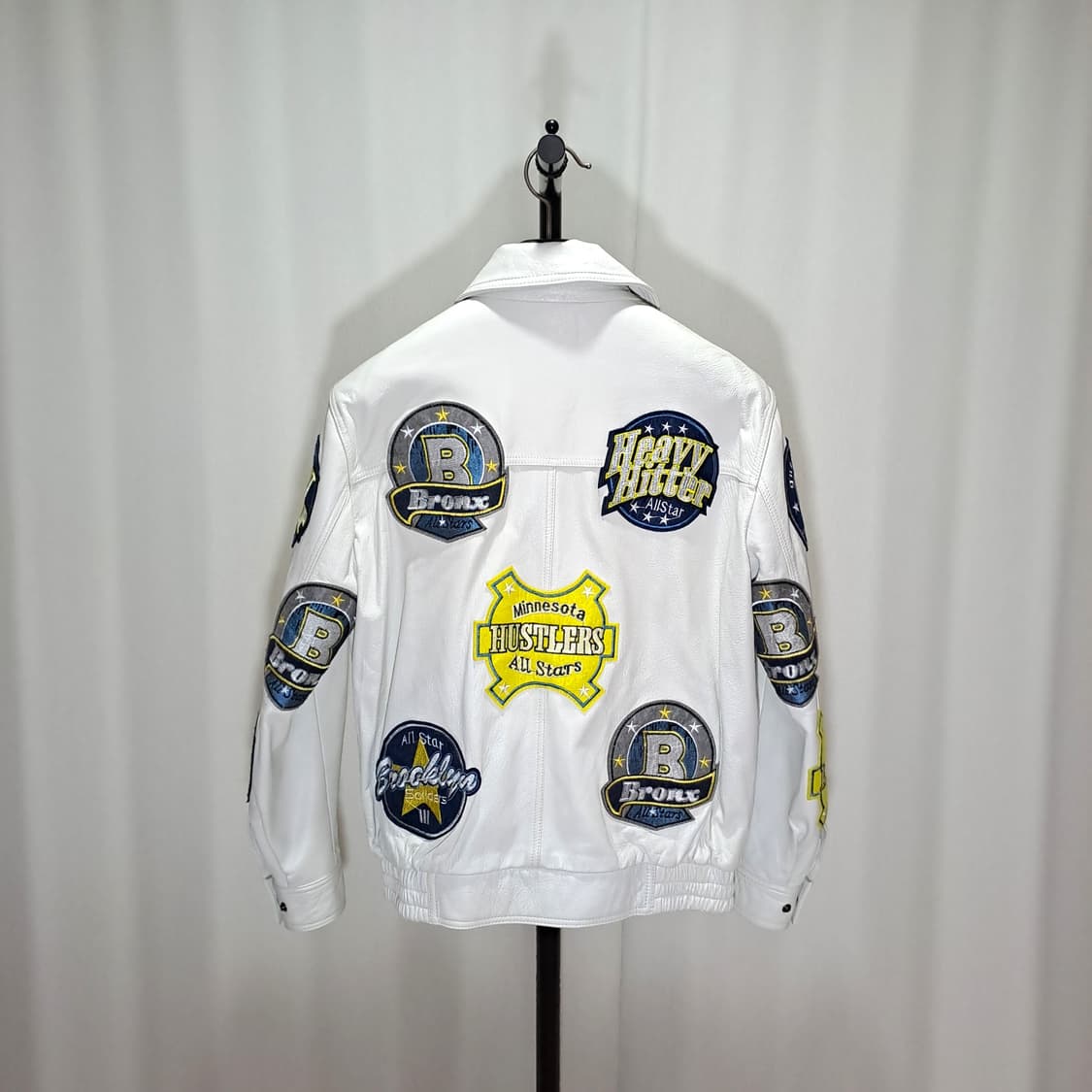 (택포) 양가죽 패치 블루종 범버 S B386 상품이미지4