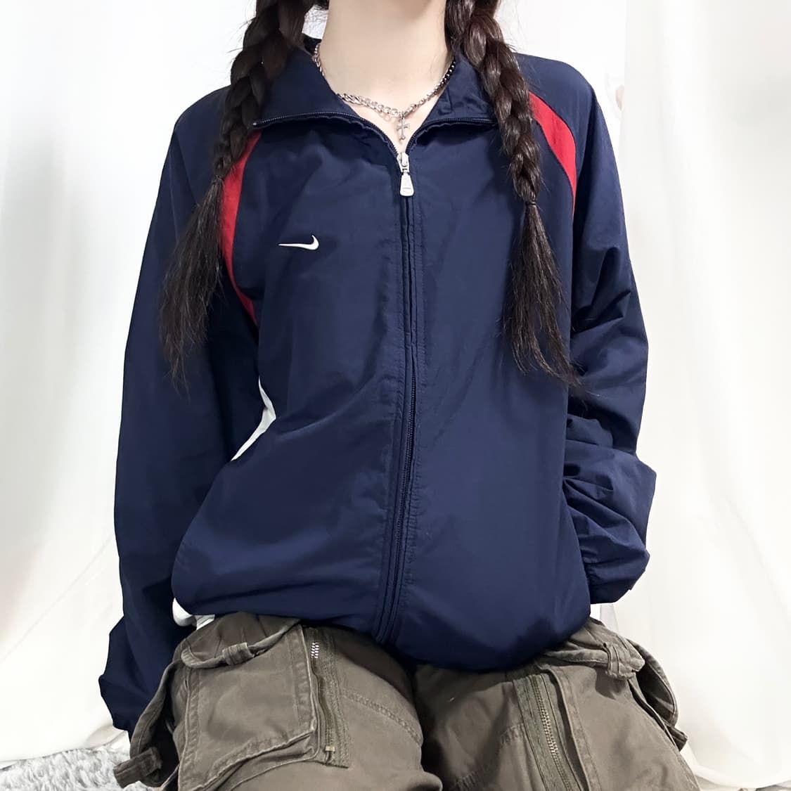 나이키 스우시 배색 바람막이 상품이미지2