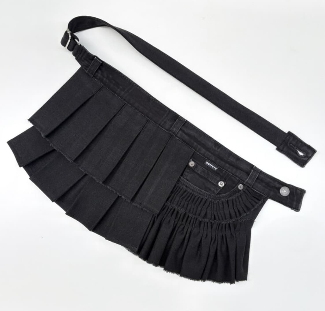 IDEFFUTS_levis remade frill belt (black 상품이미지2