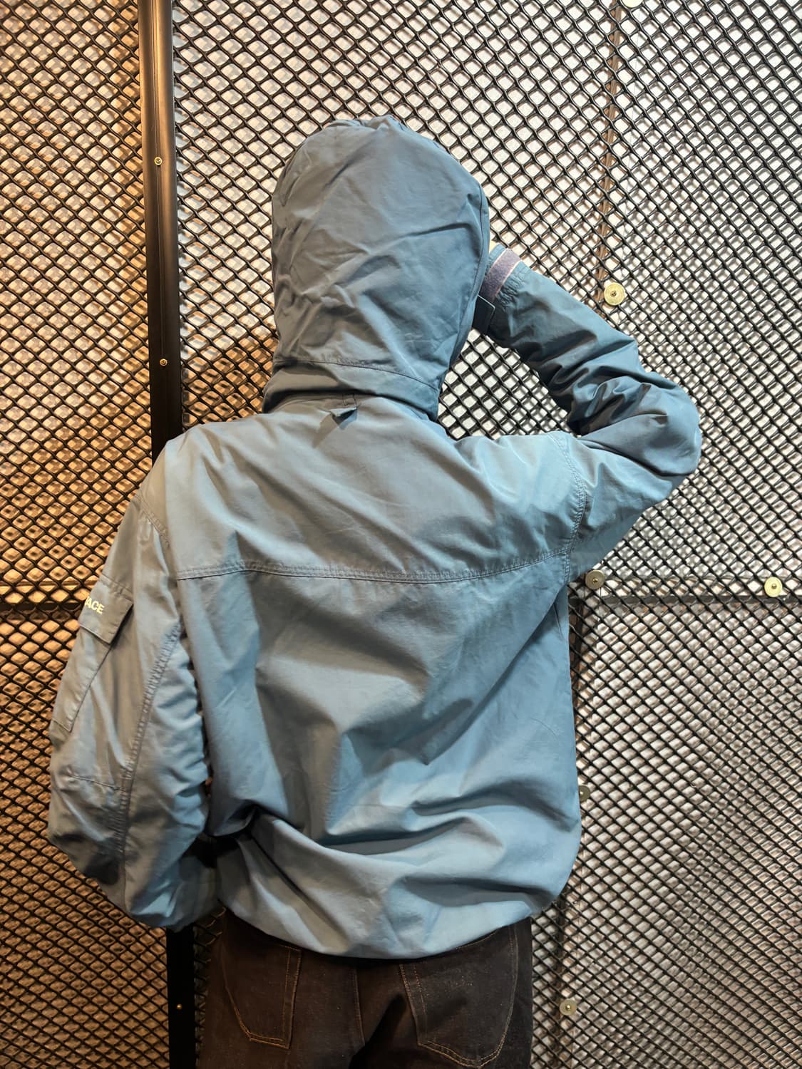 90s 노스페이스 빈티지 라이트블루 바람막이 자켓 상품이미지4