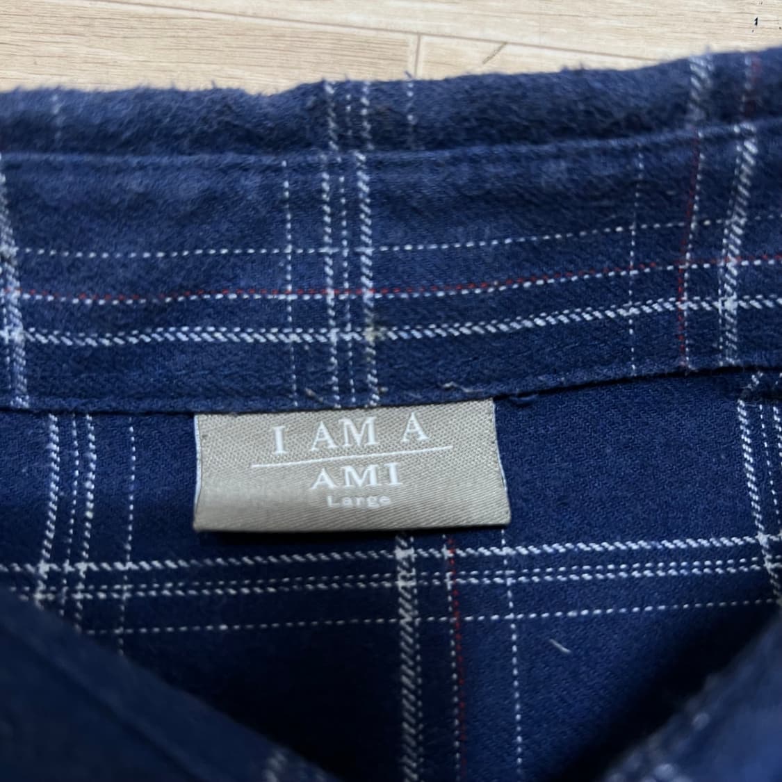 I AM A AMI 아미 레드탭 체크 플란넬 셔츠 [네이비] L/100 상품이미지5