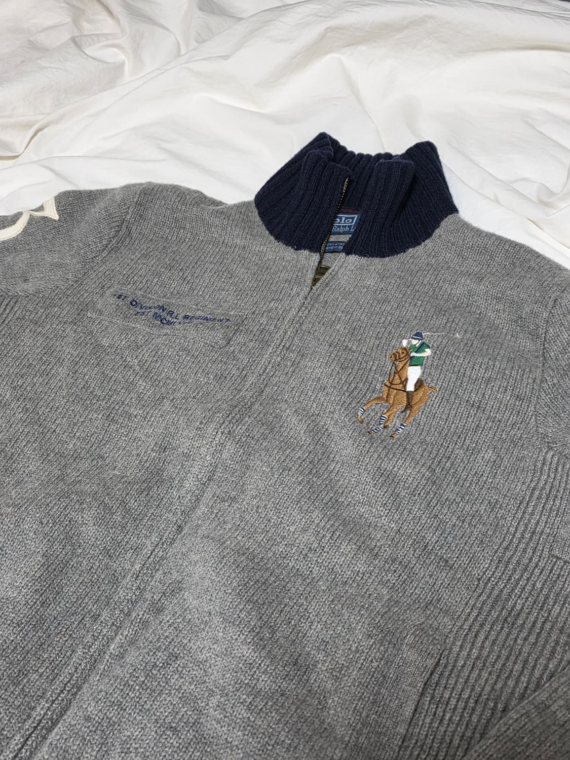 폴로 빅포니 램스울 투웨이 니트집업 상품이미지3