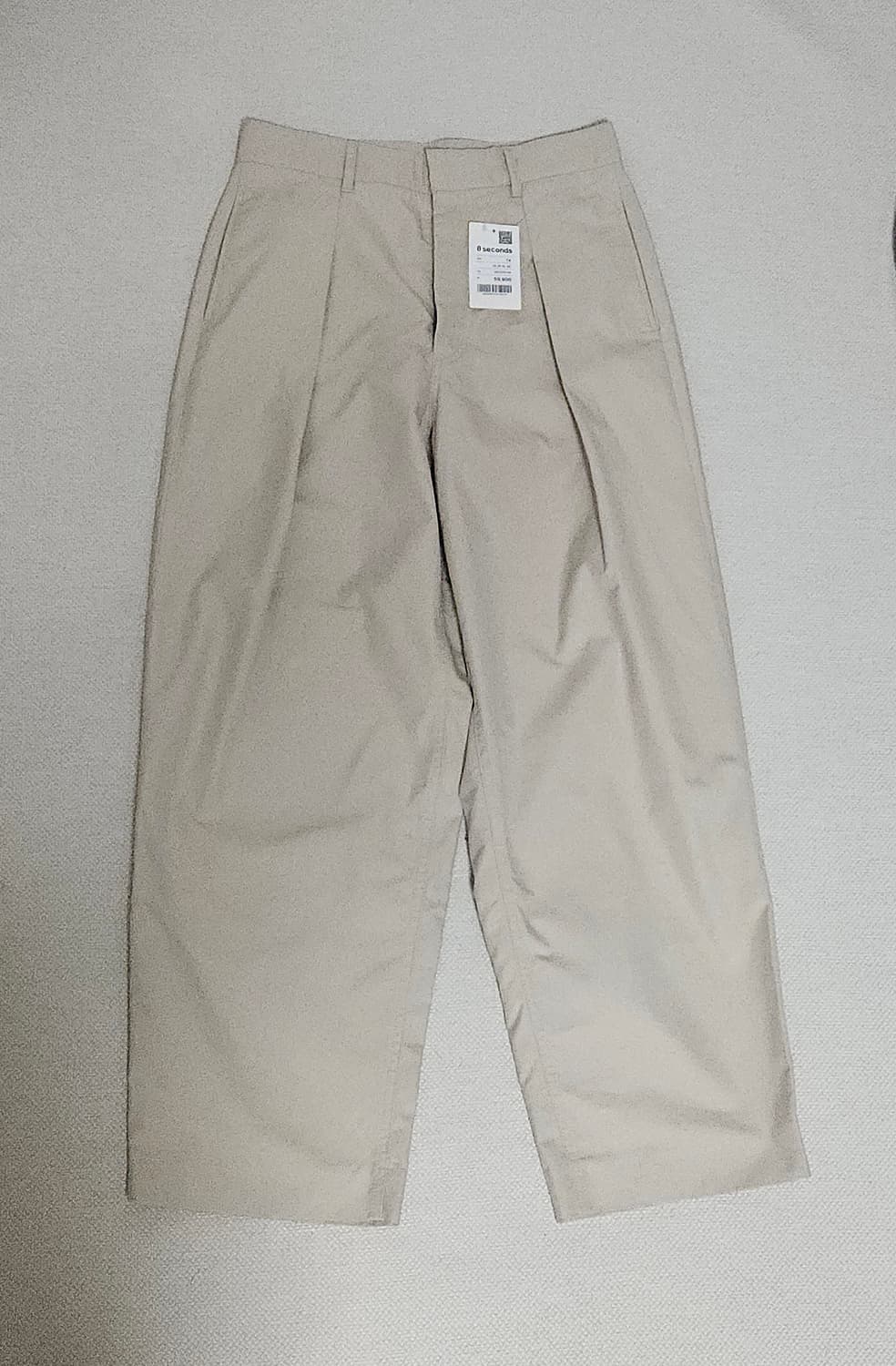 (새상품)에잇세컨즈 원턱 와이드 코튼팬츠 상품이미지1