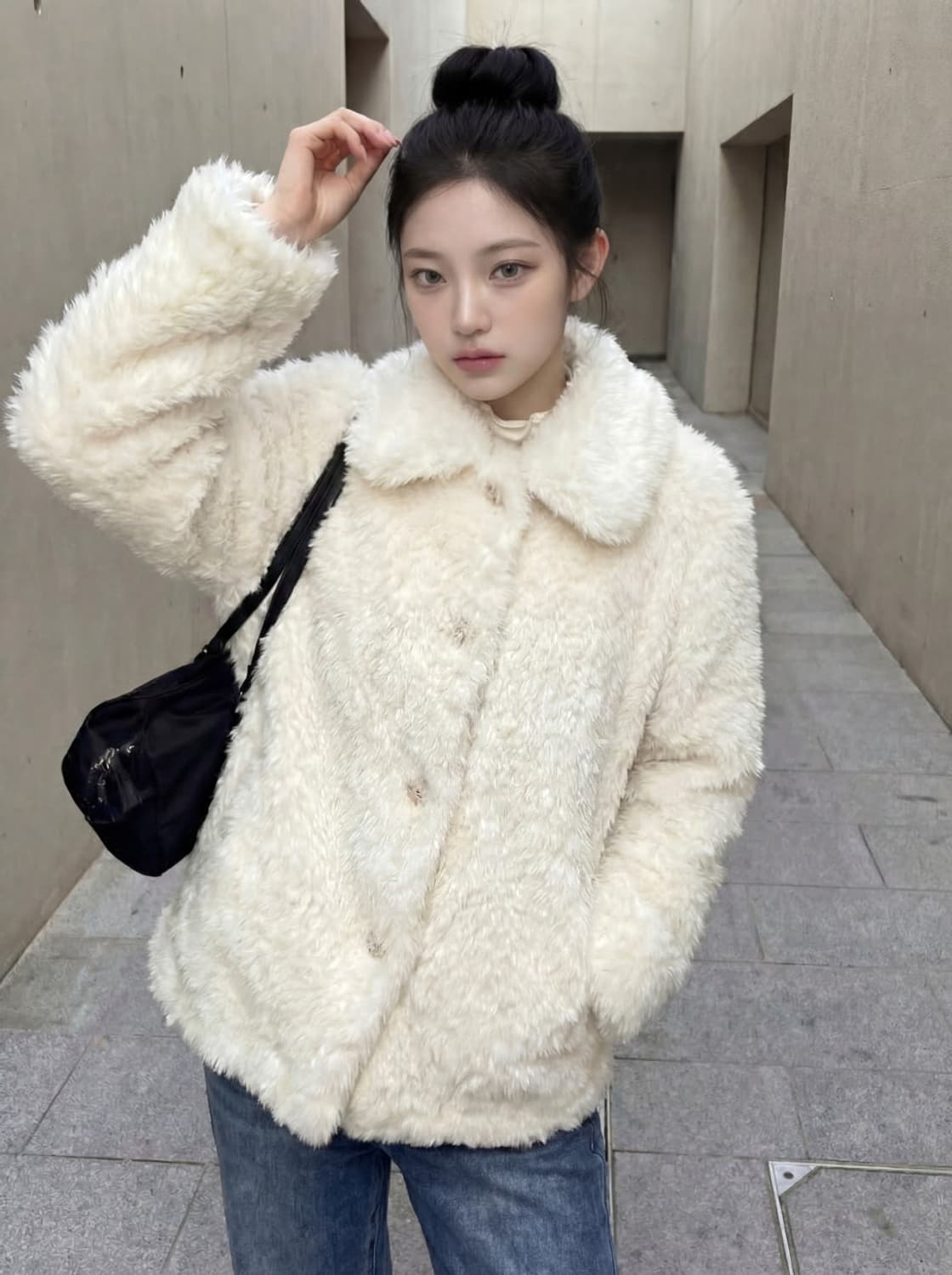 (무료배송) 고퀄 리얼 양모 램스울 퍼자켓 새 것 상품이미지6