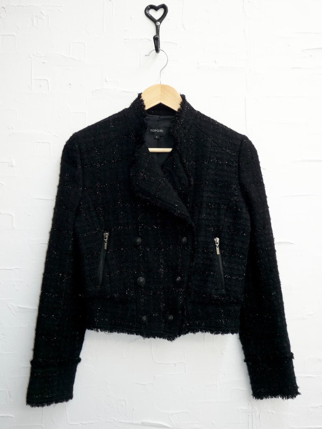 Black perl tweed jacket 상품이미지5