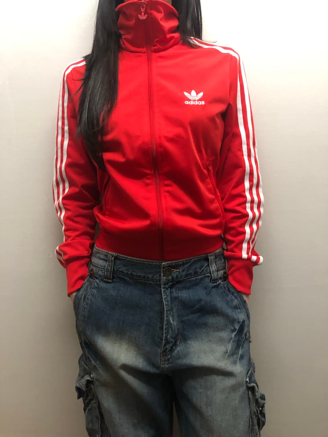 빈티지 아디다스 레드 파이어버드 져지 상품이미지1