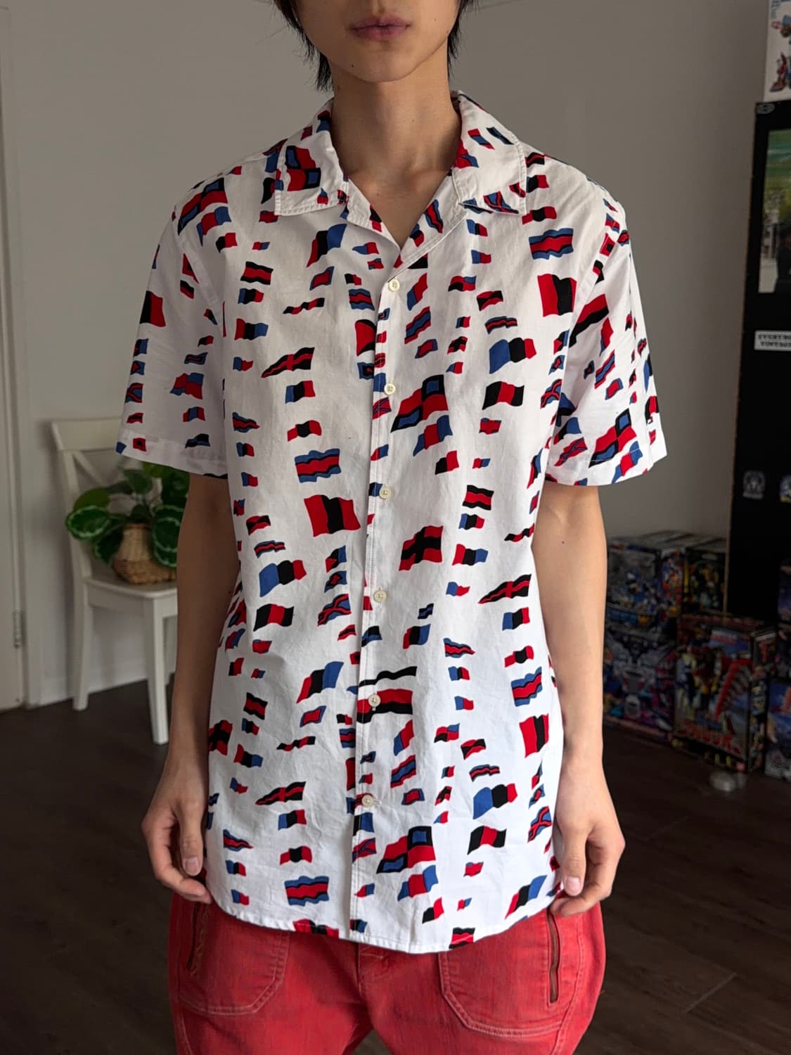 Tommy Hilfiger 올오버 플래그 하프 셔츠 상품이미지3