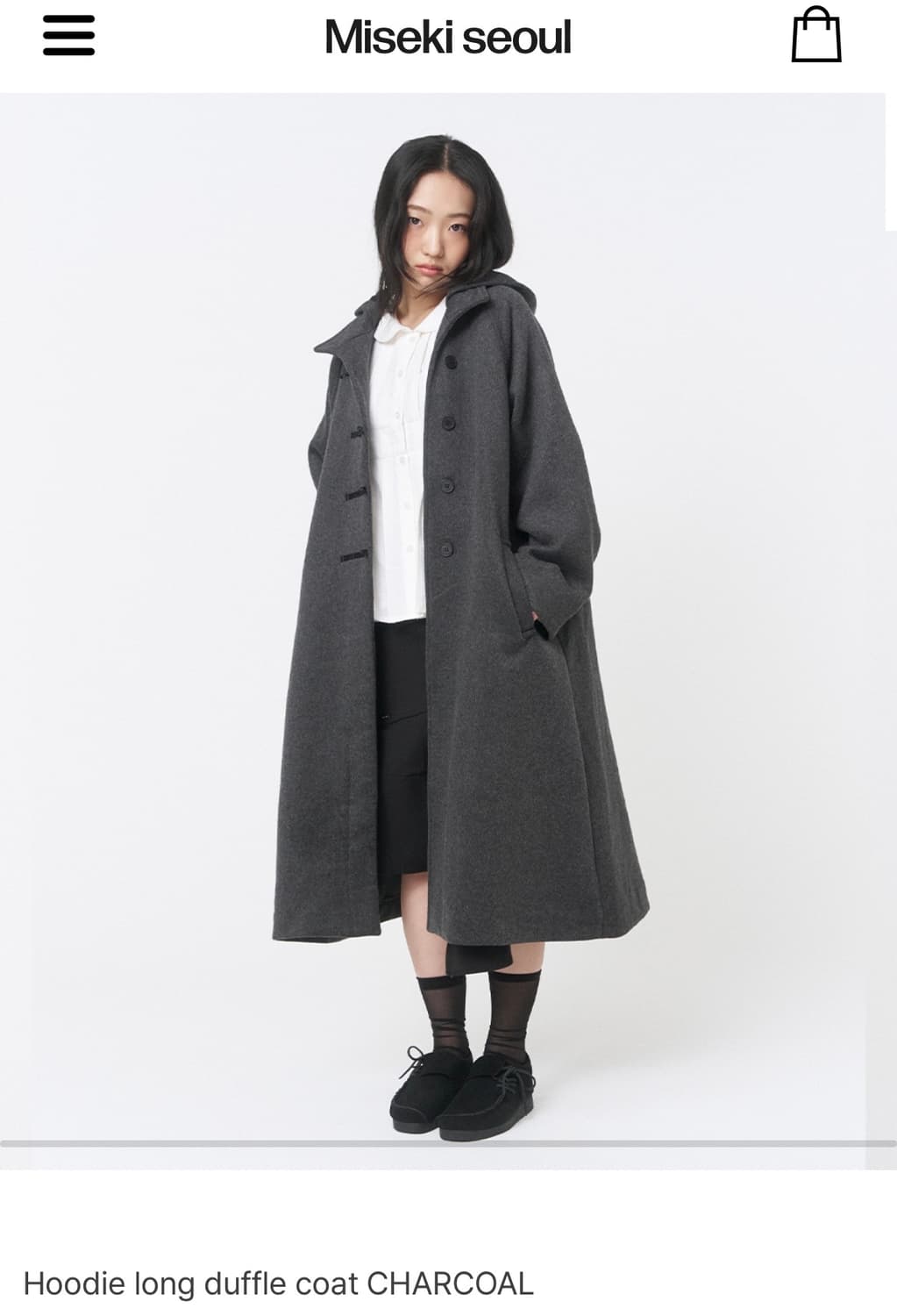 미세키서울 코트 차콜 상품이미지1
