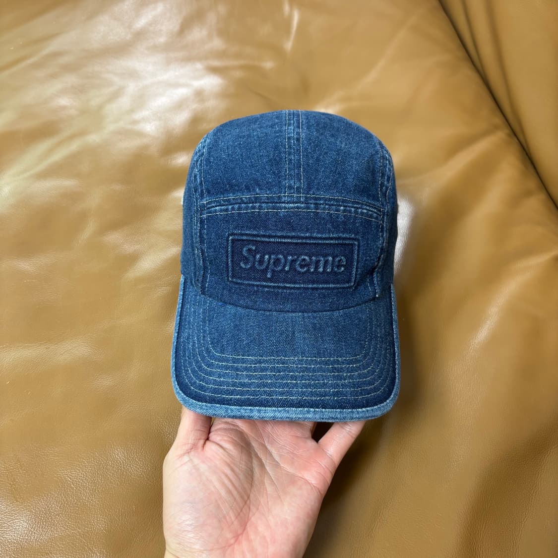 Supreme 슈프림 워시드 데님 캠프캡 모자 (Washed Denim) 상품이미지2