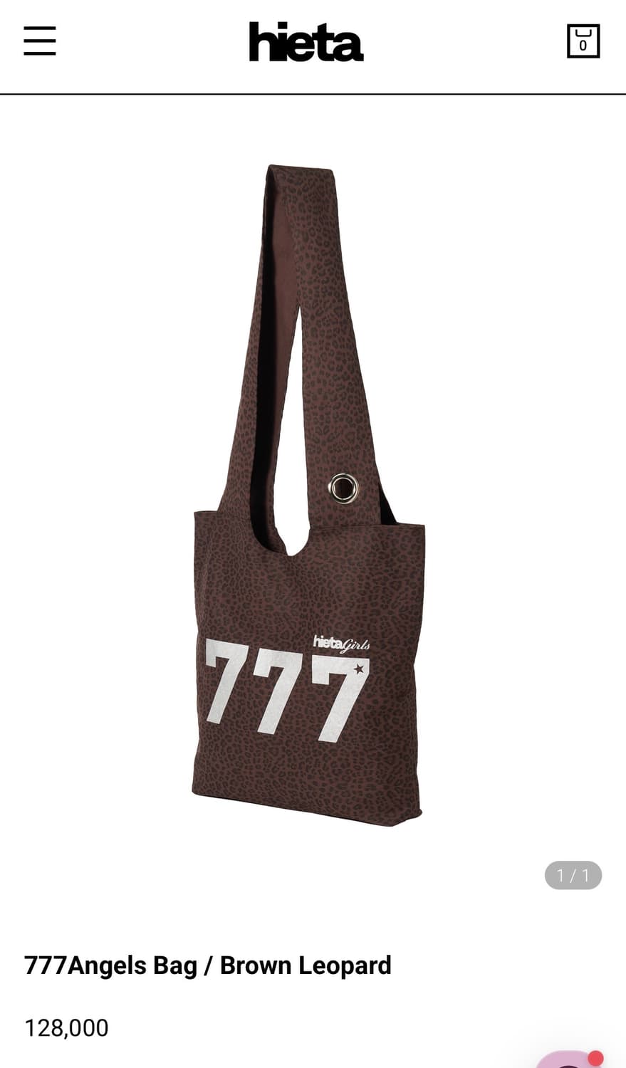 Hieta 히에타 777 엔젤백 레오파드 호피 777Angels Bag 상품이미지1